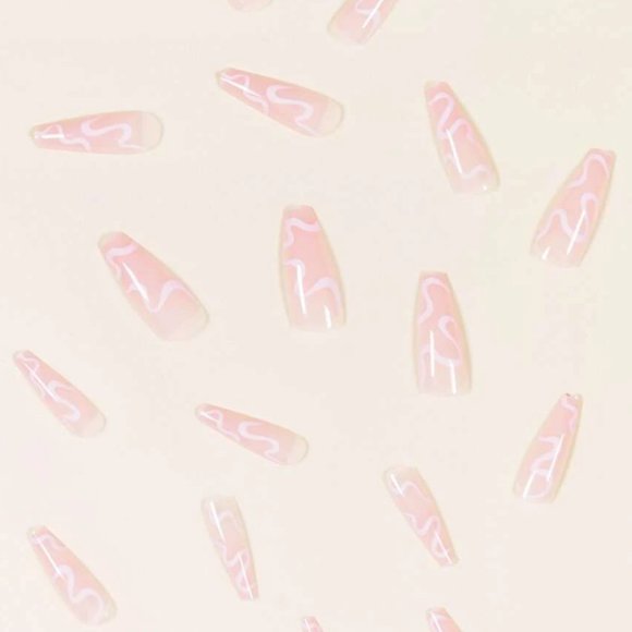 Minimalist Abstract Print Press on Nails - Message to ship free - Picture 1 of 1